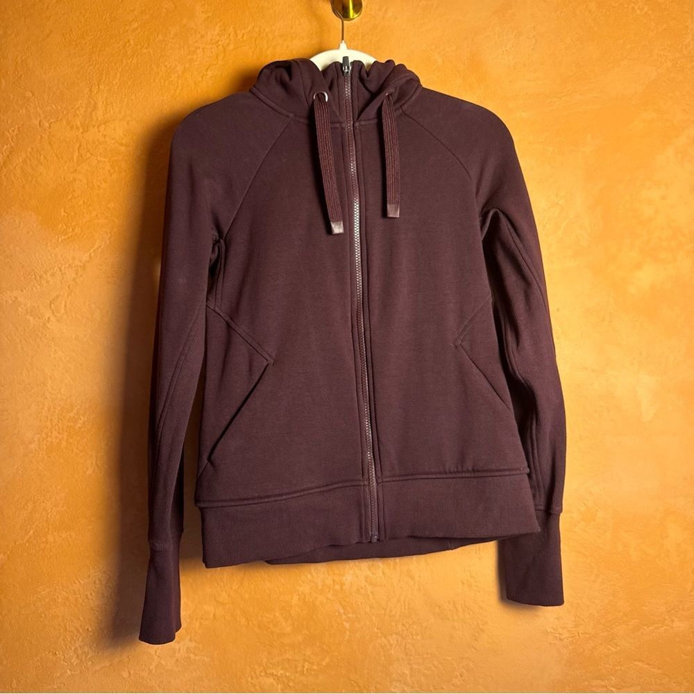 Athleta Plum Full Zip Hoodie with Thumb Holes Size XS